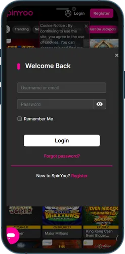 Spinyoo casino register